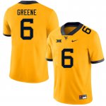 Men's West Virginia Mountaineers NCAA #6 Garrett Greene Gold Authentic Nike Stitched College Football Jersey QW15P27HO